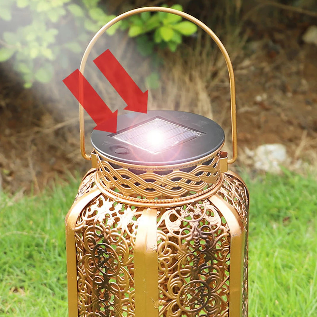 Lanterna Solar LED Retrô