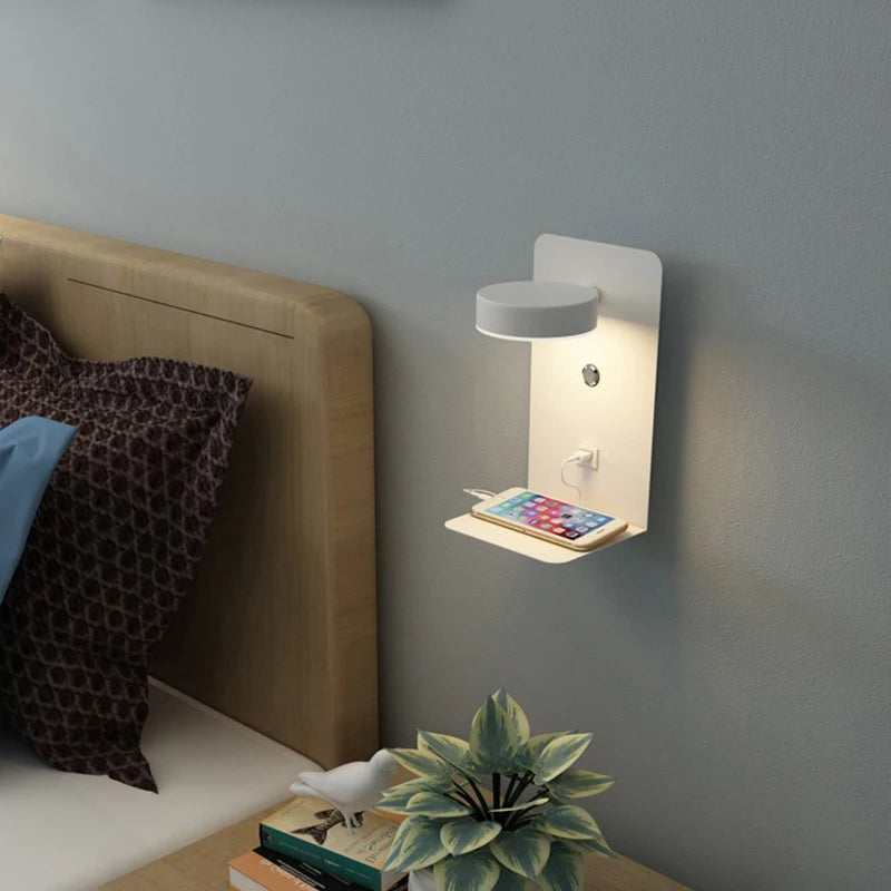 Arandela LED Moderna com Carregador USB