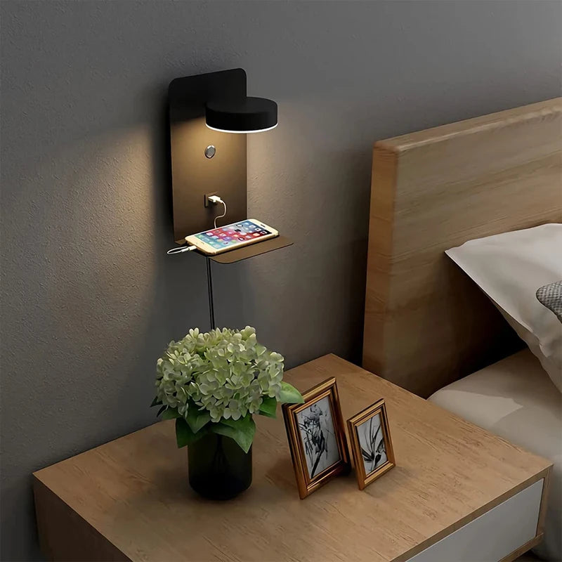 Arandela LED Moderna com Carregador USB