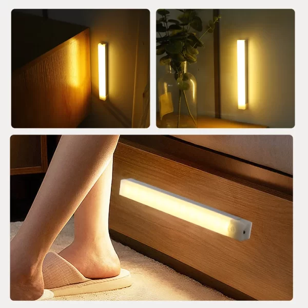 Luz Noturna LED com Sensor de Movimento - Portátil Recarregável para Cozinha, Quarto e Guarda-Roupa - Image 9