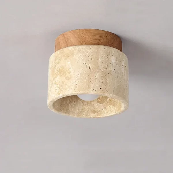 Luminária Wabi-Sabi em Mármore – Elegância Iluminada para Ambientes Exclusivos (Amarelo) - Image 6