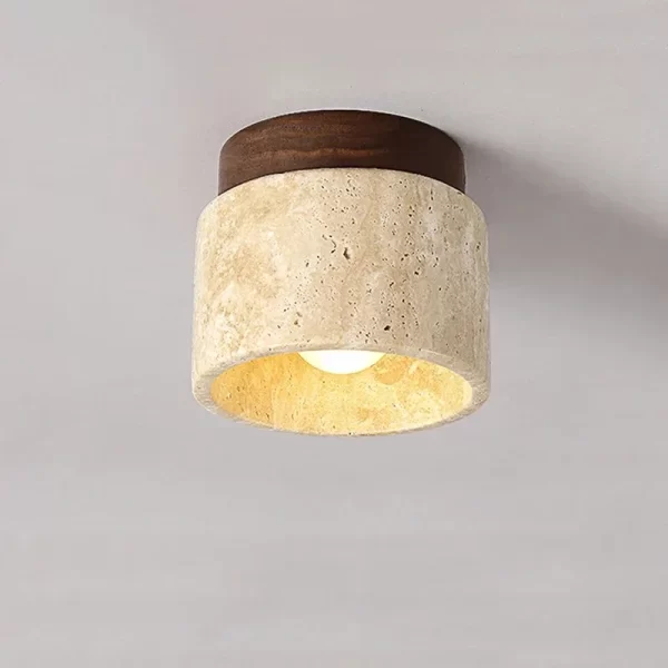 Luminária Wabi-Sabi em Mármore – Elegância Iluminada para Ambientes Exclusivos (Amarelo) - Image 5